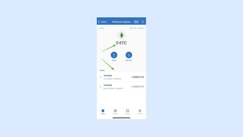 Ckeck balance and transaction history.